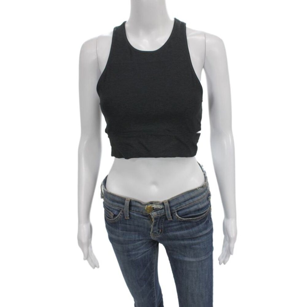 Outdoor Voices Womens Open Back Sports Bra Black Size Small